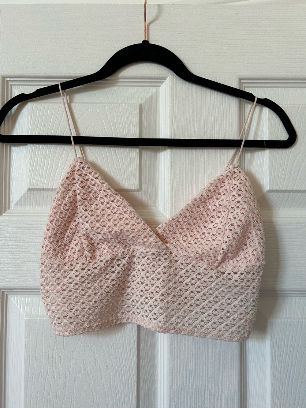 Garage Pink Crochet Lace Bralette